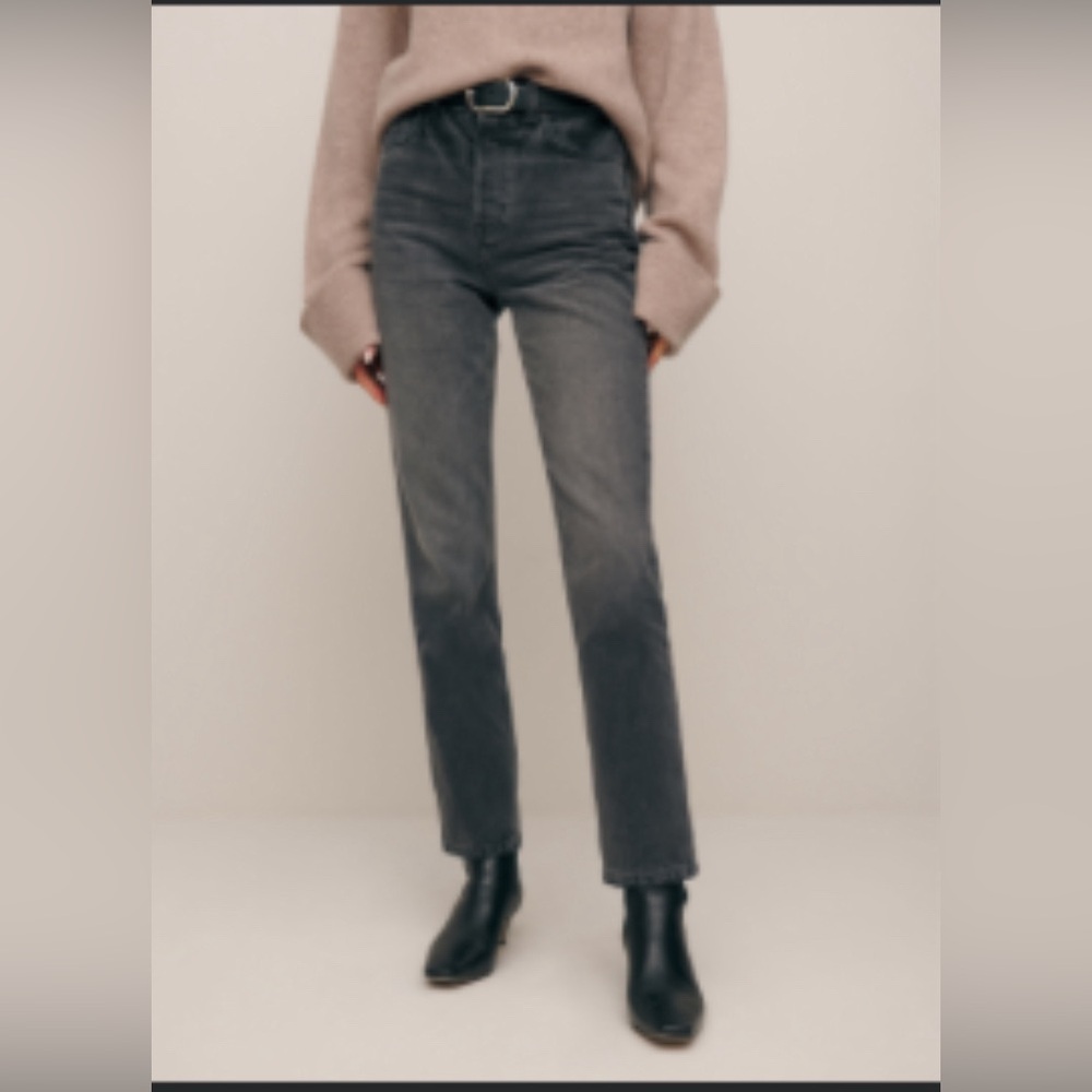 Reformation Cynthia High Rise Straight Jeans - Size 26 - Liman